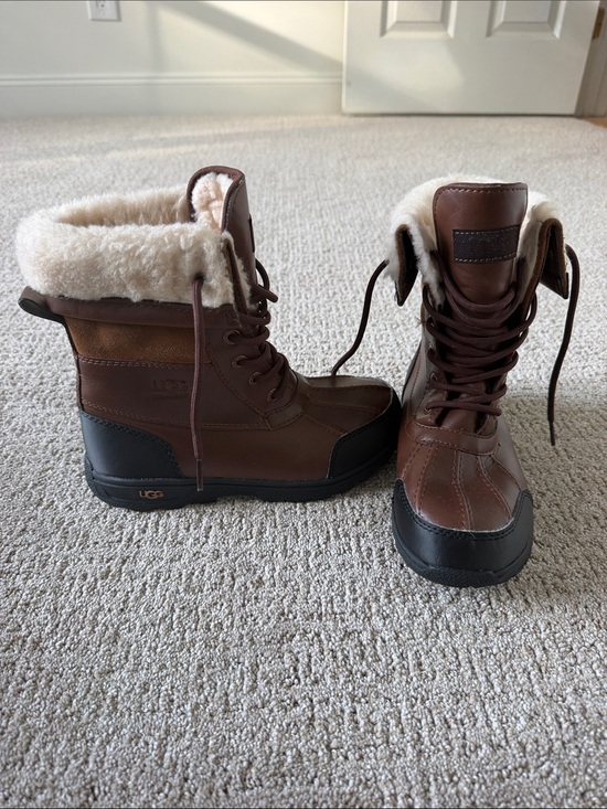 UGG Other - UGG Kids Butte II Waterproof Leather winter Boots Brown Worchester Size 3